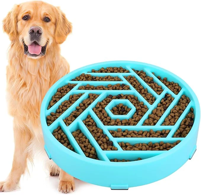 Proven TOBYTO Slow Feeder Dog Bowls Large Medium Breed Anti-Choking Slow Eating Dog Food Bowl Non Slip Pet Slower Food Feeding Bowls Large Puzzle Slow Feeder Bloat Stop Maze Dog Dishes BlueAbout ThisOverview Long-Lasting