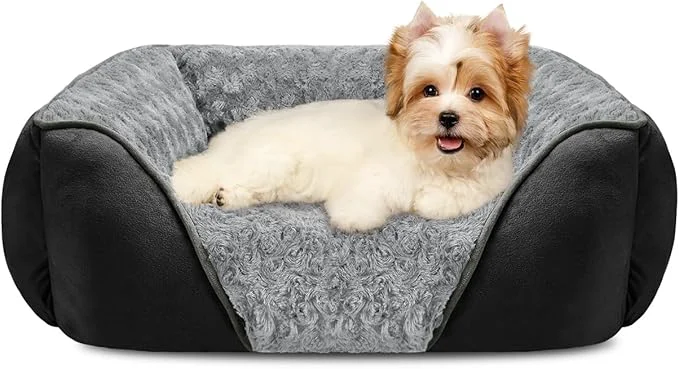 Responsible INVENHO Small Dog Bed Rectangle Washable Orthopedic Soft Calming Sleeping Exceptional