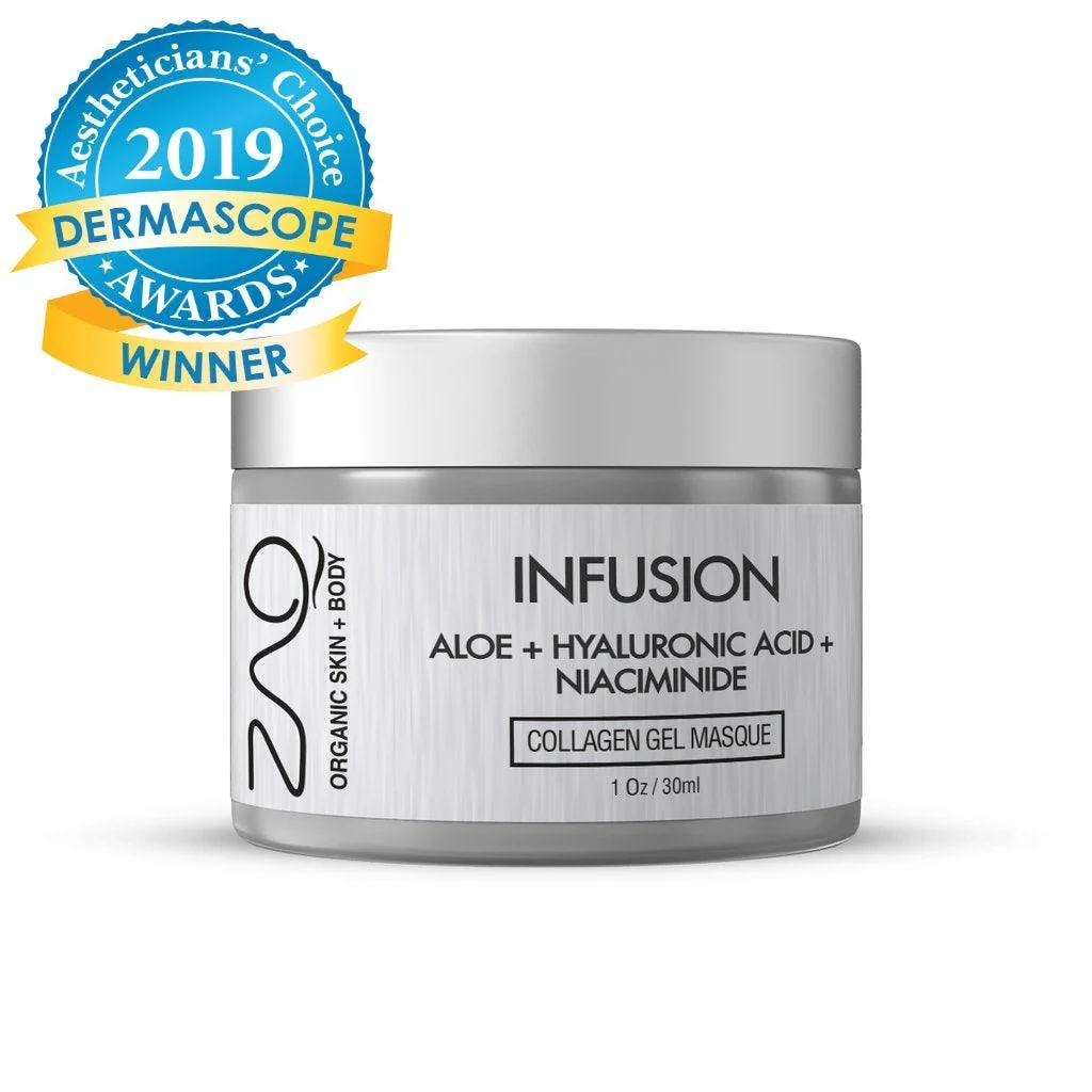 Sustainable ZAQ Organic Infusion Collagen Gel Masque – Aloe Hyaluronic Acid Niacinamide Easy-to-Use