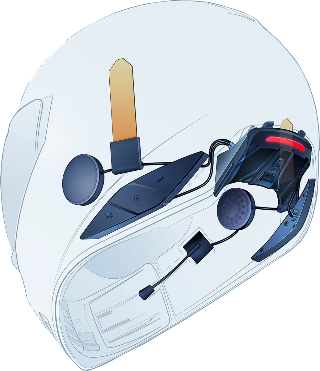 Organic Icon In-Helmet Communicator – Black 4402-0910 Minimalist