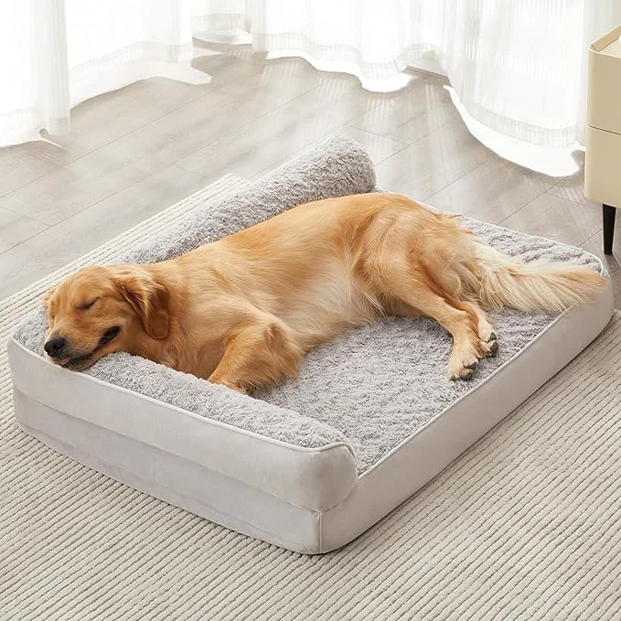 Breathable BFPETHOME Orthopedic Dog Beds for Large Dogs-Waterproof Sofa Dog Bed Secure