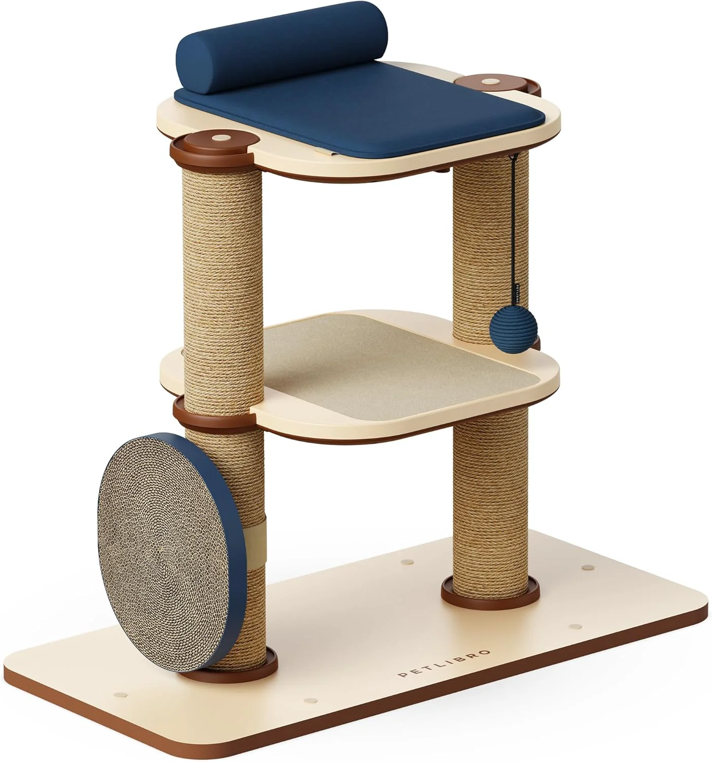 Elegant PETLIBRO Infinity Cat Tree Tower for Indoor Cats Modular Design with Cat Bed Toy Felt Pads Sisal Scratching Posts 2-Second Setup Sturdy Multi-Level Activity Center Cat Condo for Any Room Trendy
