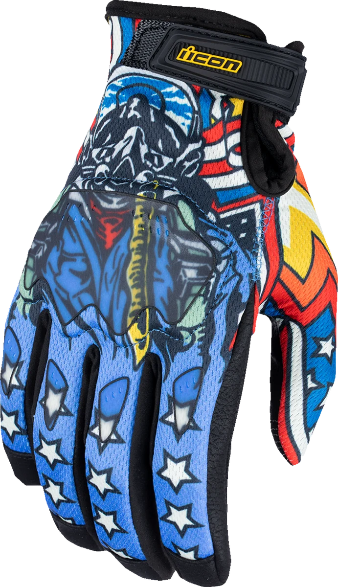 Original Design ICON Hooligan™ CE Flyboy Gloves – Blue – XL 3301-4712 Classic