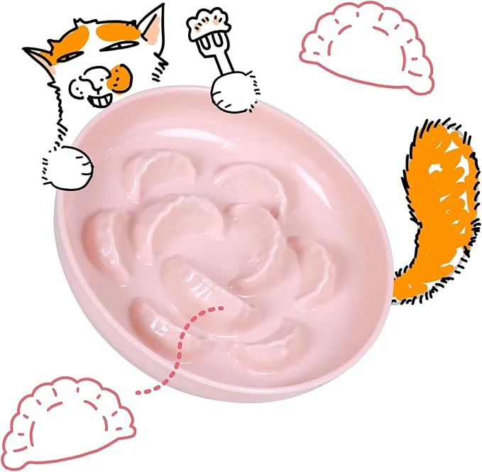 User-Friendly Unbreakable Slow Feeder Bowl – Melamine Puzzle Cat Bowl for Slow Eating – Cat Plates for Wet Dry Food- Dishwasher Safe Non Slip Design – Pink 1 Pack – 6.3 W 1.5H About ThisOverview Quality