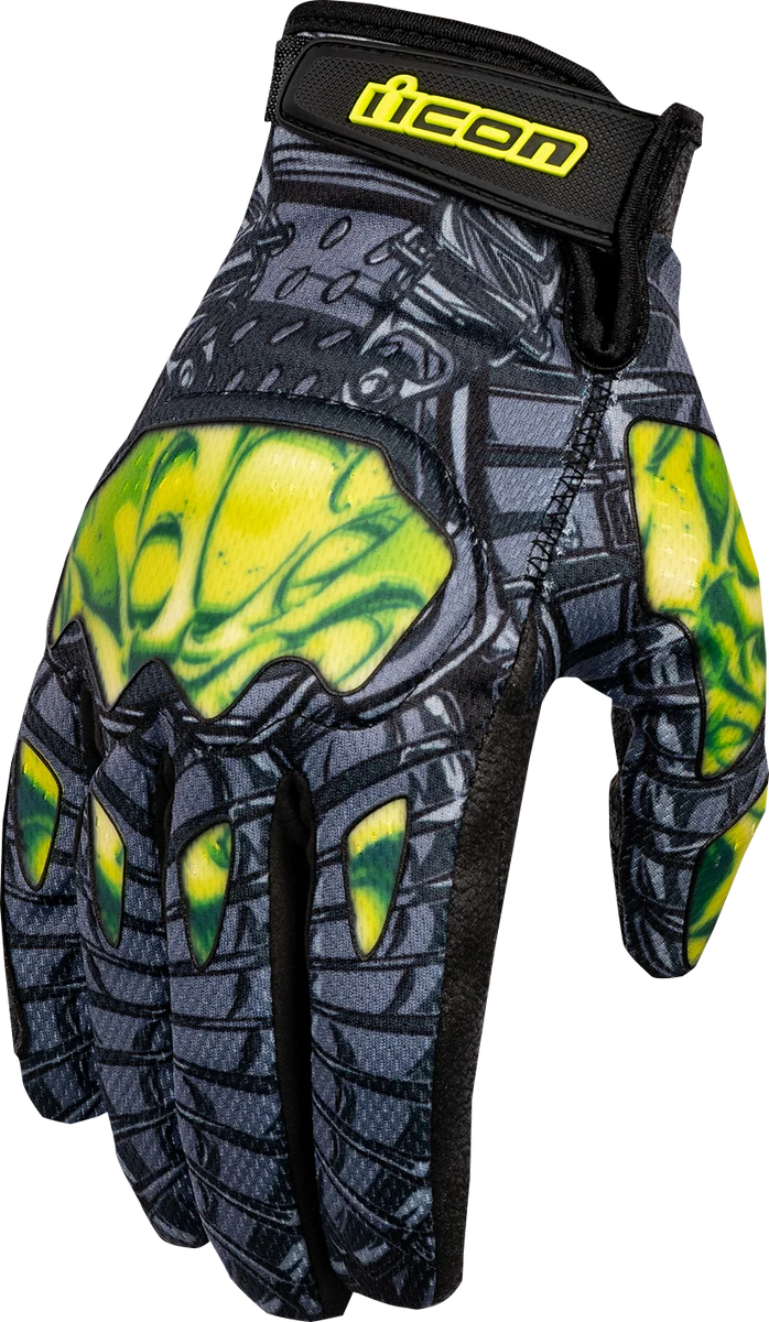 Excellent ICON Hooligan Outbreak™ Gloves – Green – Large 3301-4655 Original Design