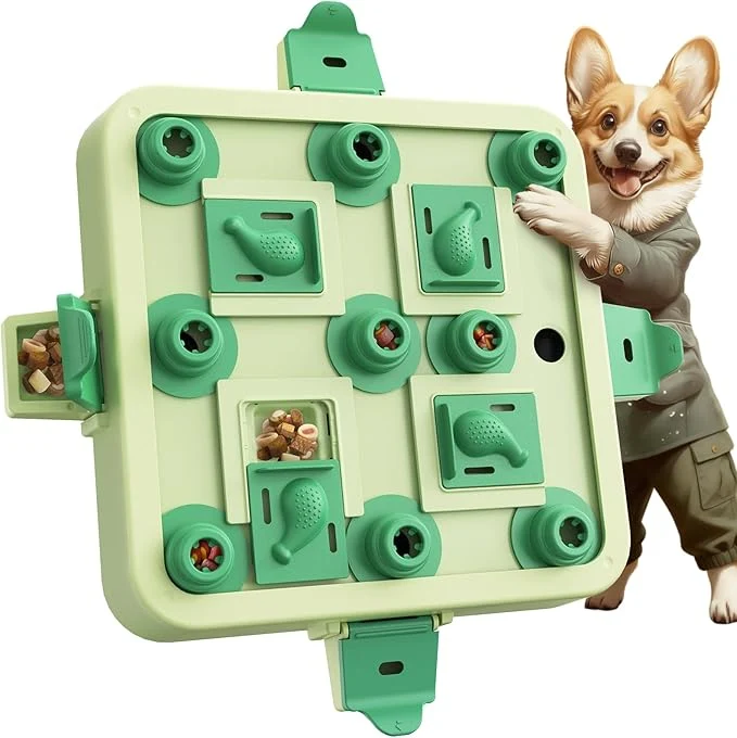 Unique KADTC Dog Chess Puzzle Toy Large Size U.S. Brand Design 3 Levels of Step-by-Step Challenge for Smart Dogs Interactive Boredom Buster Mental Stimulation Enrichment Toys Puppy Treat Brain PuzzlesAbout This Certified