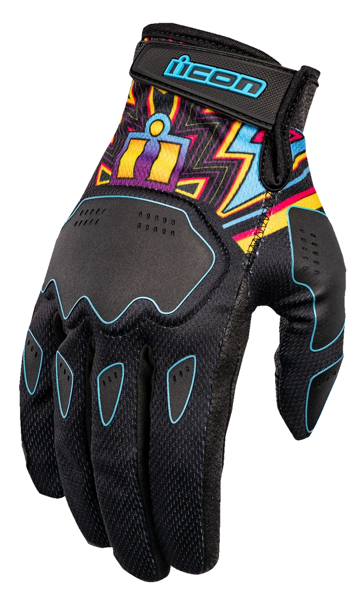 Carefully Designed ICON Hooligan™ Lucky Lid Gloves – Black – XL 3301-4644 First-Class
