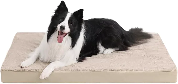 Fashionable KSIIA Orthopedic Dog Bed Crate Waterproof Pet Mats Crafted