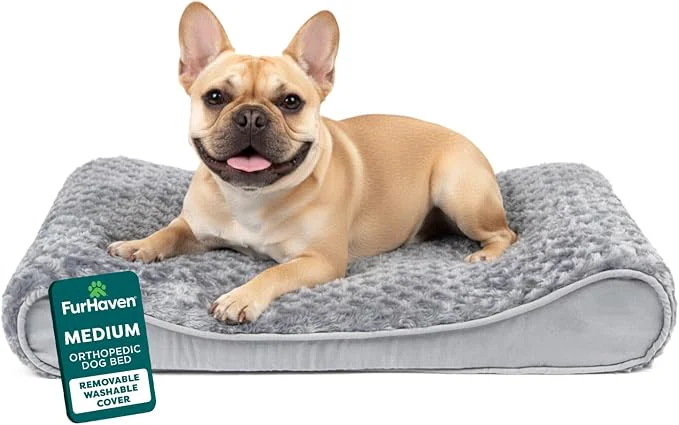 Premium Material FurHaven Orthopedic Dog Bed for Medium Dogs Luxe Lounger Contour Mattress Premium