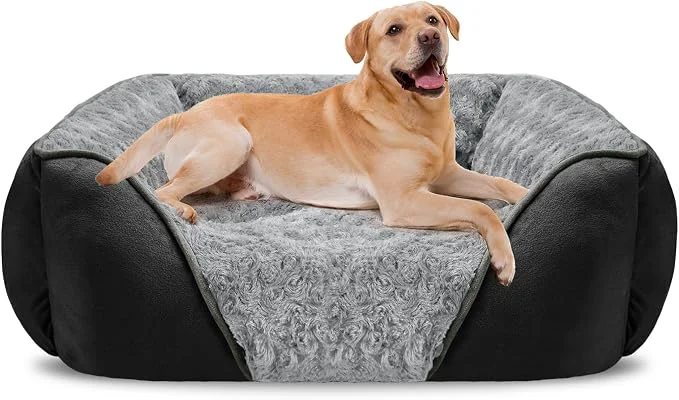 Convenient INVENHO XX-Large Dog Bed Rectangle Washable Orthopedic Soft Calming Sleeping User-Friendly
