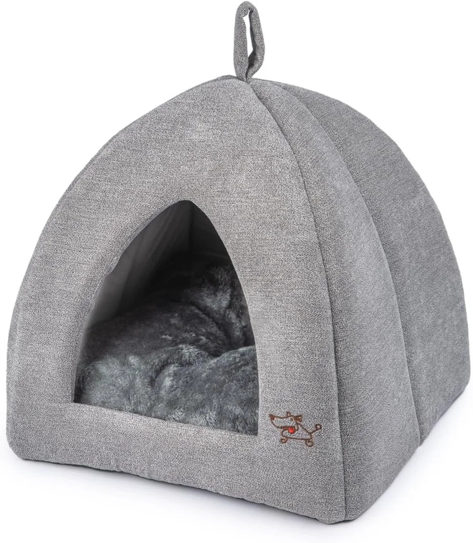 Exclusive Pet Supplies Pet Tent-Soft Bed for Dog and Cat by – Gray 16 x 16 x H 16 Crafted