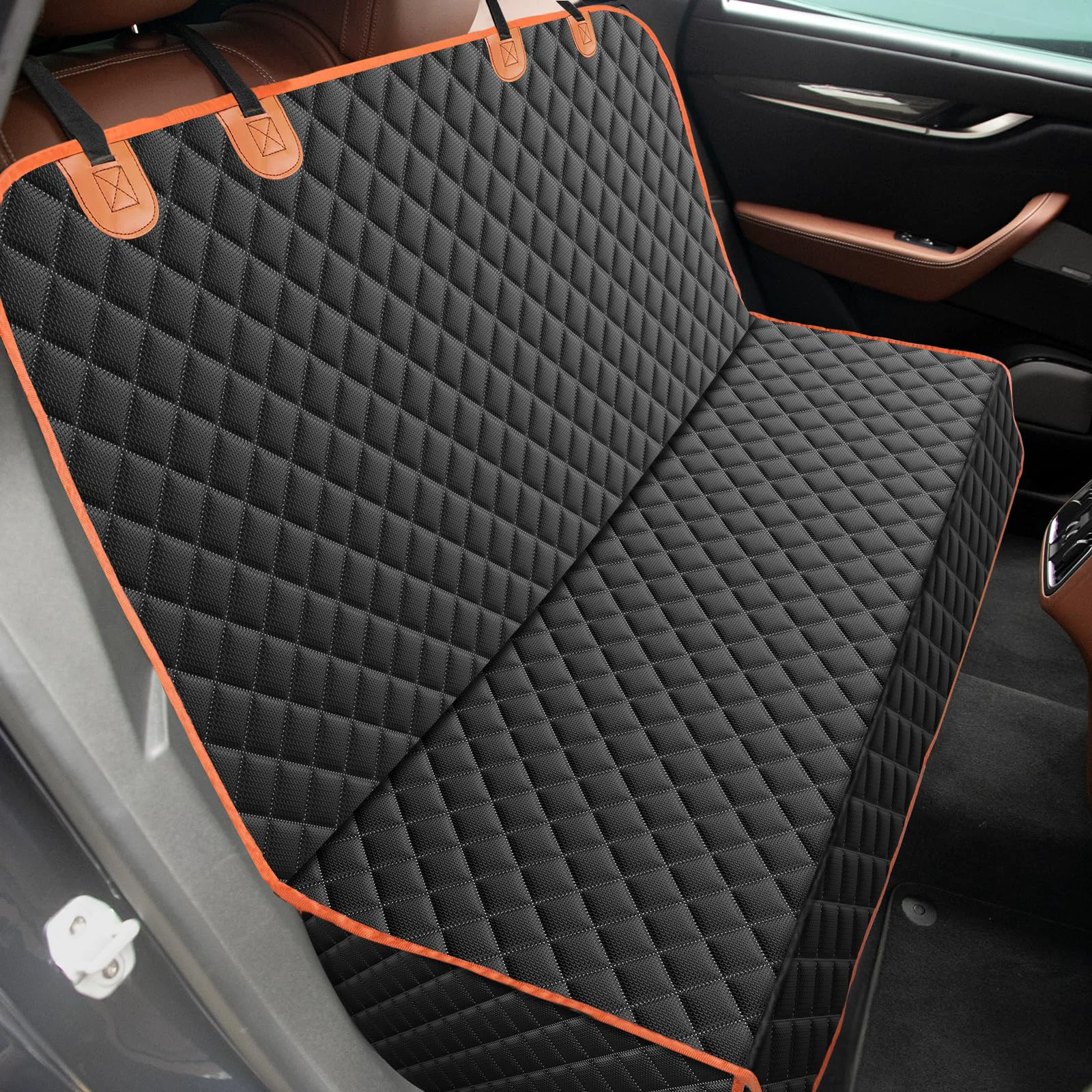 High-Performance MIXJOY Dog Seat Cover for Back Seat Waterproof Car Seat Protector for Dogs Nonslip 4-in-1 Artisan