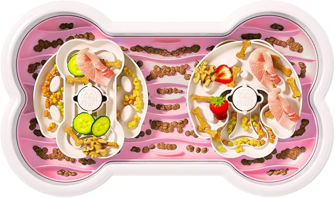 Classic Anti-Choking Non-Slip Interactive Dog Slow Feeder Bowl – Maze Puzzle Feeder Bloat Stop Large Breed Dogs – PinkAbout ThisOverview Optimized