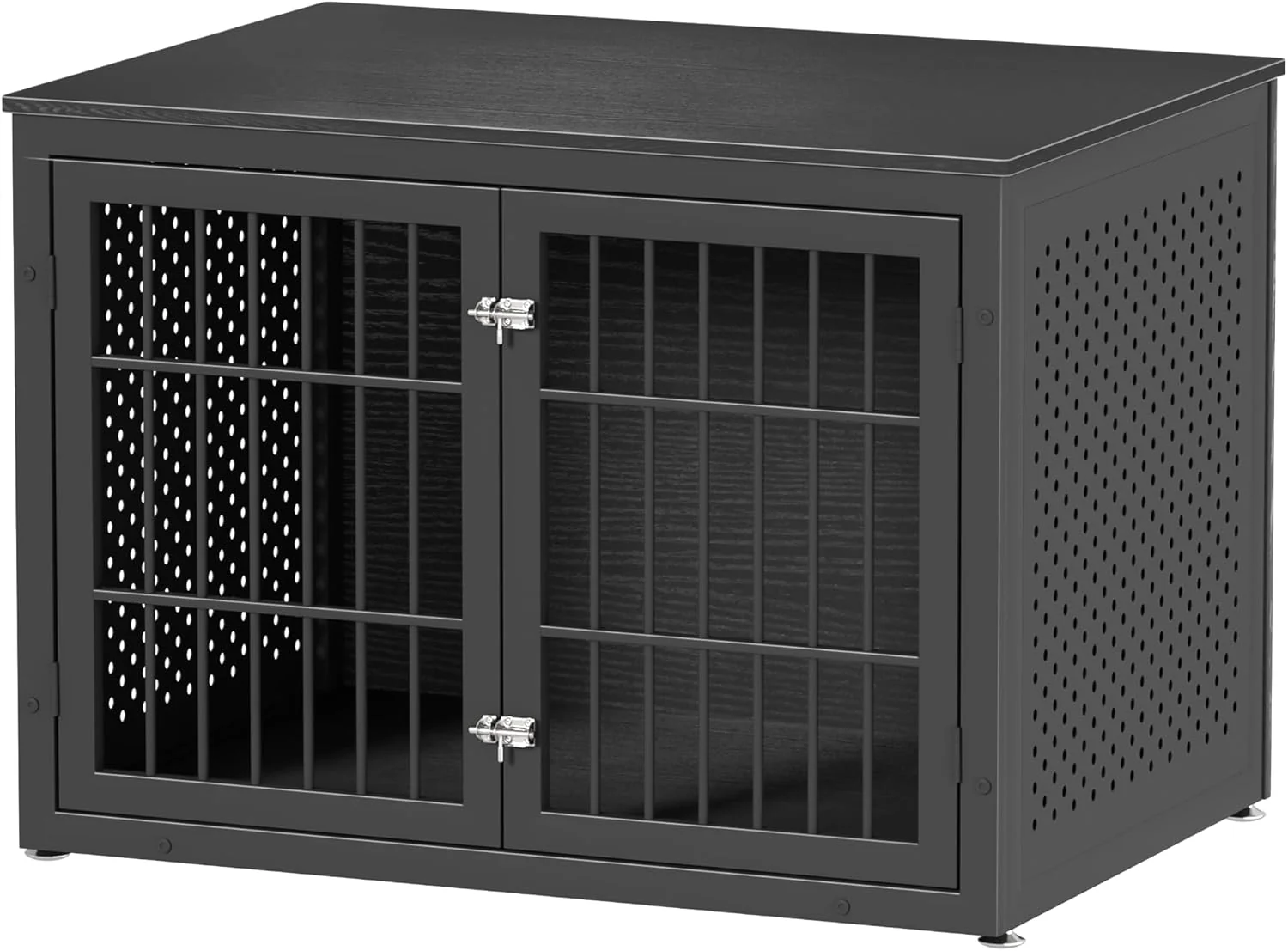 Prestigious 42 Heavy Duty Dog Crate Furniture for Large and Medium Dogs Enclosed Design Wooden Metal Kennel Wooden Cage Furniture Indoor Decorative Dog Kennel End Table Fashionable