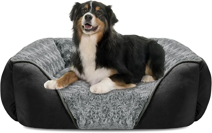 Sophisticated INVENHO X-Large Dog Bed Rectangle Washable Orthopedic Soft Calming Sleeping Artisan