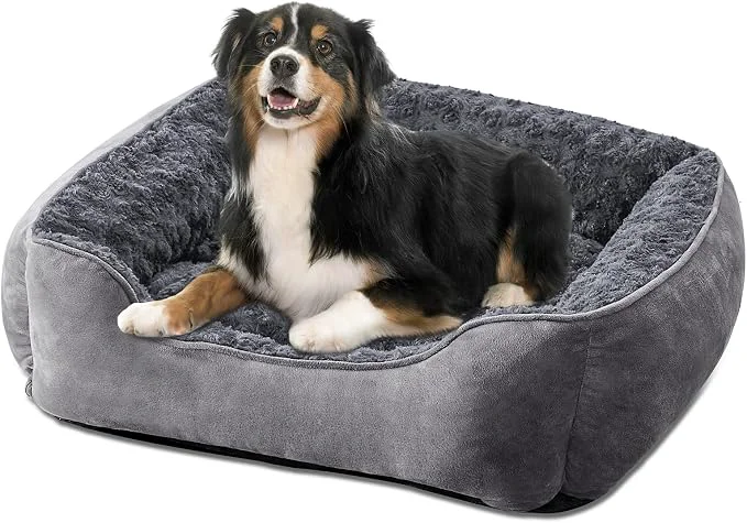Certified JOEJOY Rectangle Dog Bed for Large Medium Small Dogs Practical
