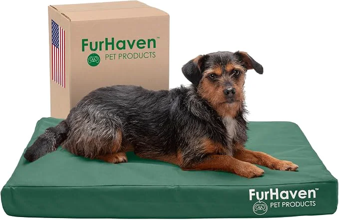 World-Class Furhaven Water-Resistant Cooling Gel Dog Bed Versatile