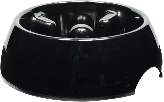 Elegant Dogit Dog Bowl Slow Feeder for Wet or Dry Dog Food Go Slow Anti-Gulping Dog Dish Black LAbout ThisOverview Stylish