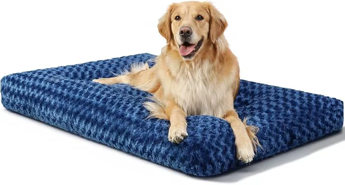 Casual KSIIA Washable Dog Bed Comfy Dog Crate Pad Deluxe Plush Pet Bed Non-Slip Kennel Consistent