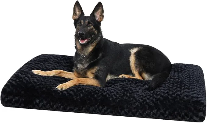 Advanced KSIIA Washable Dog Bed Anti-Slip Dog Crate Beds Deluxe Plush Kennel Pad Comfy Convenient