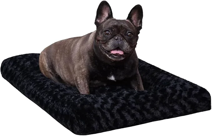 Comfortable KSIIA Washable Dog Bed Anti-Slip Dog Crate Beds Deluxe Plush Kennel Pad Comfy Modern
