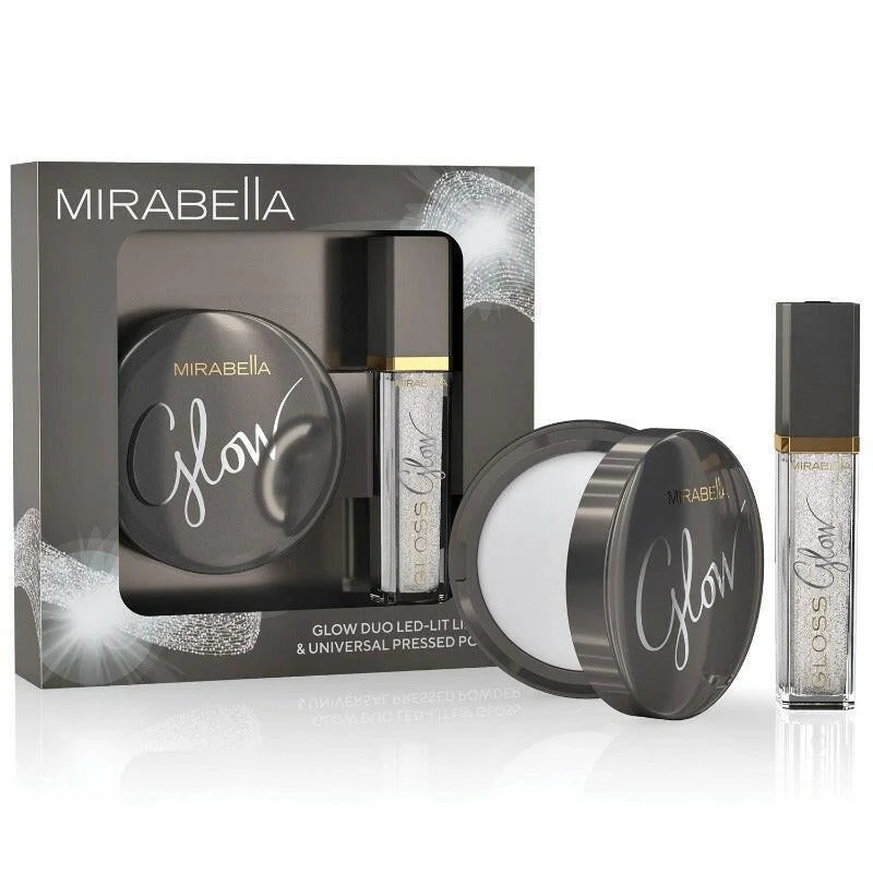 Efficient Glow Duo LED-Lit Lip Gloss Universal Hyaluronic Pressed Powder Long-Lasting