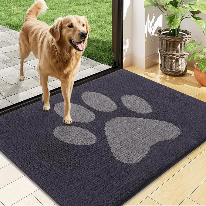 Certified Buganda Dog Door Mat for Muddy Paws Absorbent Dirt Trapper Non Slip Indoor Official