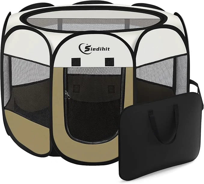 Reusable Dog Cat Playpen Medium Puppy Pet Playpen Dog Crate Tent Cage Indoor Outdoor Relaxed