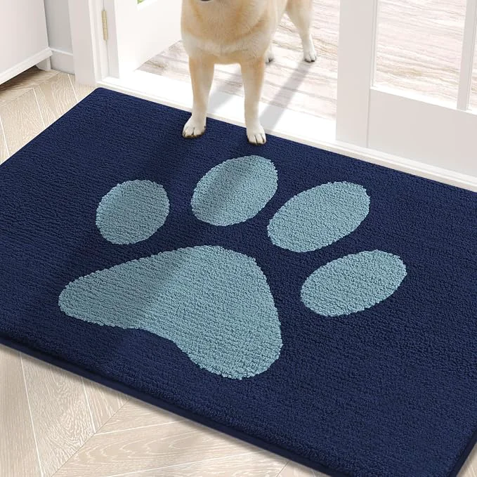 Comfortable Buganda Dog Door Mat for Muddy Paws Absorbent Dirt Trapper Washable Indoor High-Quality