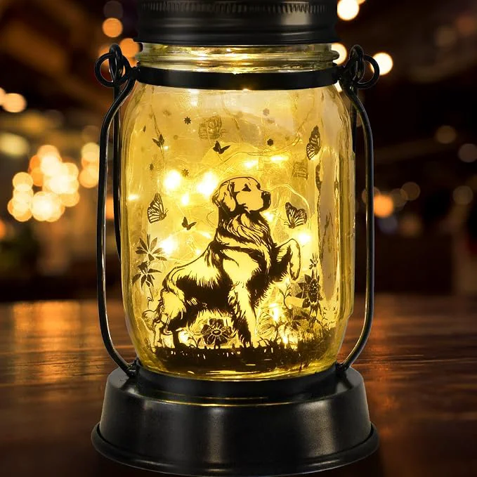 Practical Golden Retriever Gifts for Women Men Golden Retriever Solar Lanterns Dog Mom Trendy