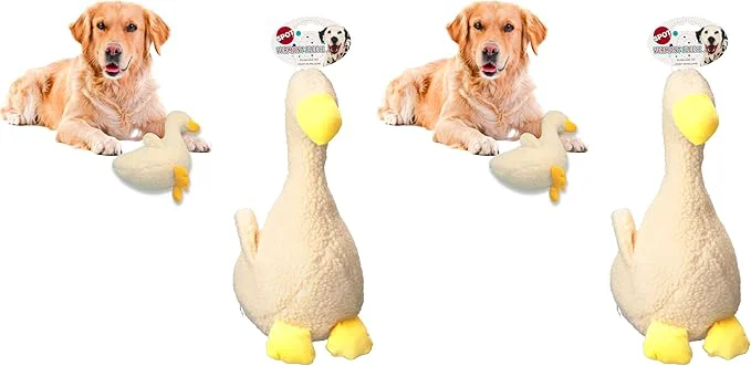 User-Friendly SPOT 13in Vermont Style Fleece Duck Dog Toy – Soft Plush Squeaky Comfort Toy for Medium Large Dogs and Puppies – No Plastic Parts – Safe for Light Chewers – Calming Cuddly Indoor Pet ToyAbout This Unique