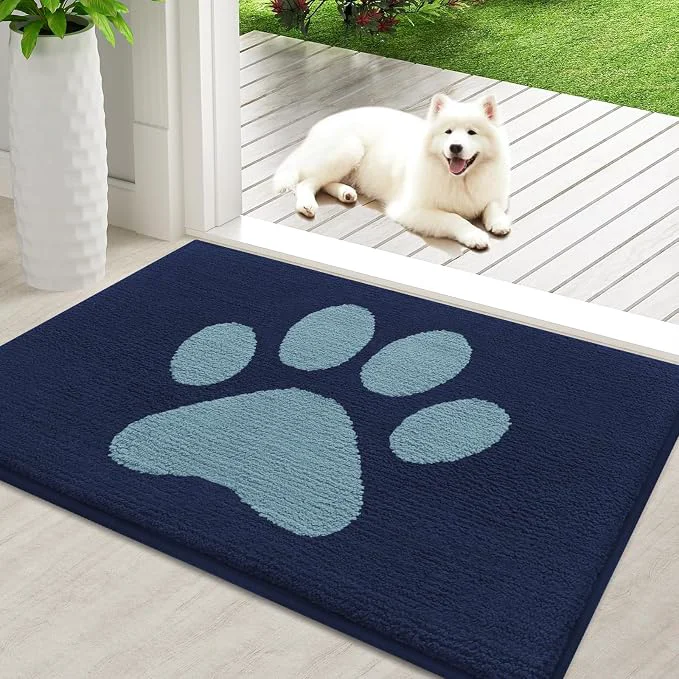 User-Friendly Buganda Dog Door Mat for Muddy Paws Absorbent Dirt Trapper Non Slip Indoor High-Quality