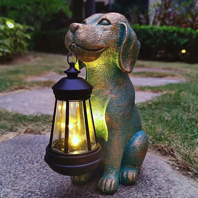 Detailed Dog Garden Statue Outdoor Décor Secure