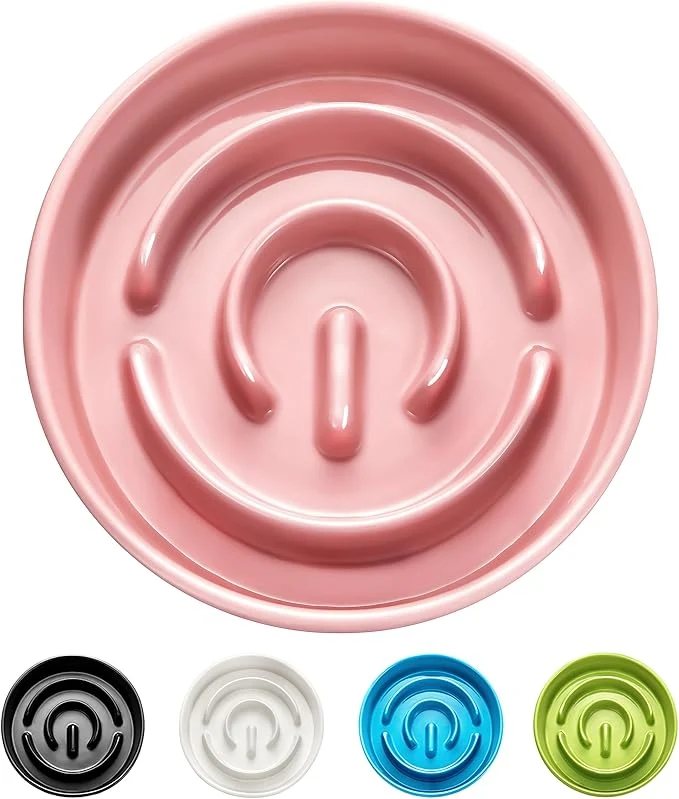 Superior Ceramic Slow Feeder Bowls for Large Dogs 3.0 Cups Slow Feeder for Fast Eaters 48oz 10in PinkAbout ThisOverview Organic