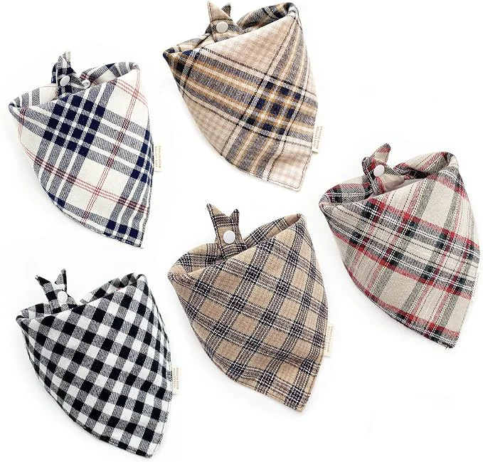 Consistent Fall 5PCS Dog Bandanas with Button Crafted