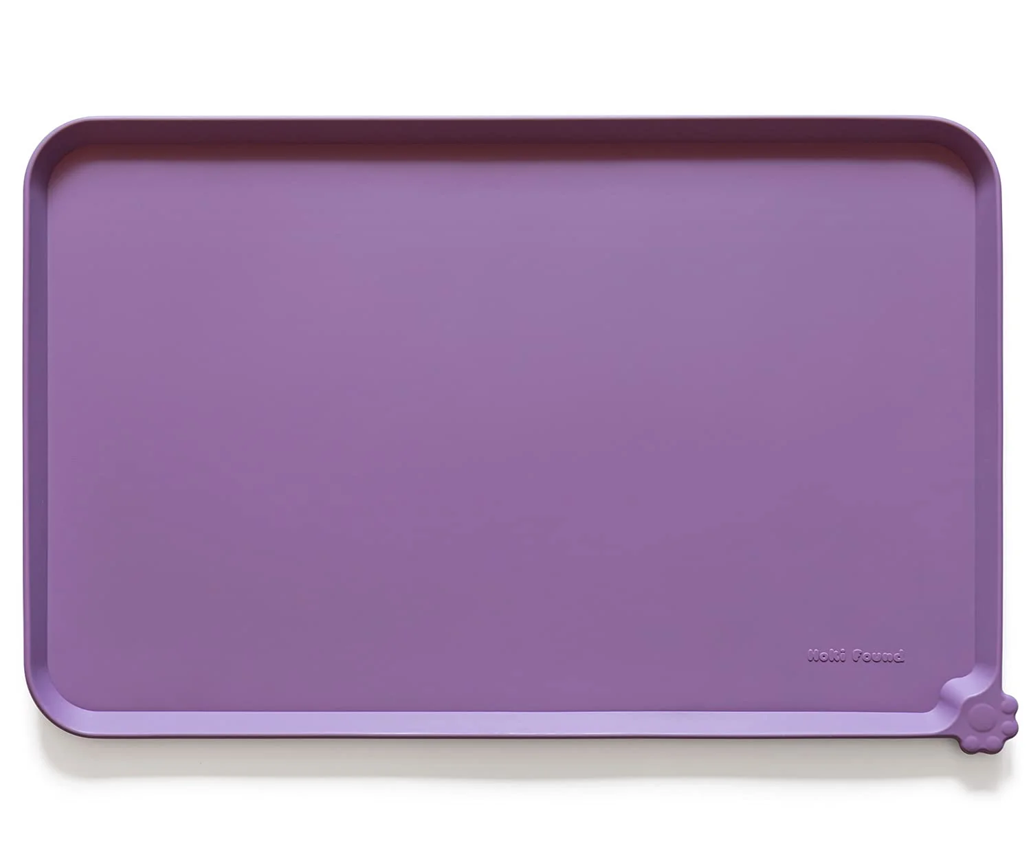 Specialty Hoki Found Large High-Sided Silicone Pet Food Tray – Amethyst Non-Slip Waterproof Professional