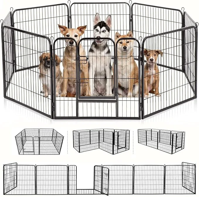 Proven Pet Dog Playpen 32 Inch 8 Panels Heavy Duty Metal Pet Exercise Pen Genuine
