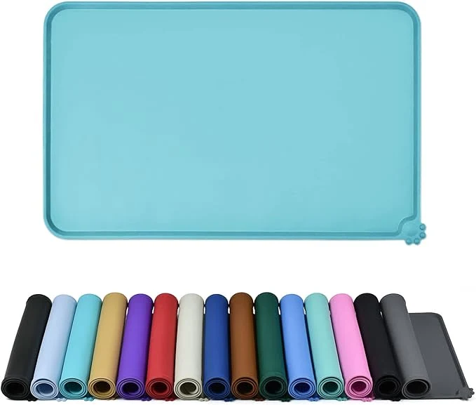 Relaxed Waterproof Pet Feeding Mat with High Raised Edges Heavier and Thicker Placemats for Cat Dog Water Bowl with BPA Dogs Cats Food Mats for Messy Drinkers to Prevent Spill and Protect FloorsAbout ThisOverview Healthy