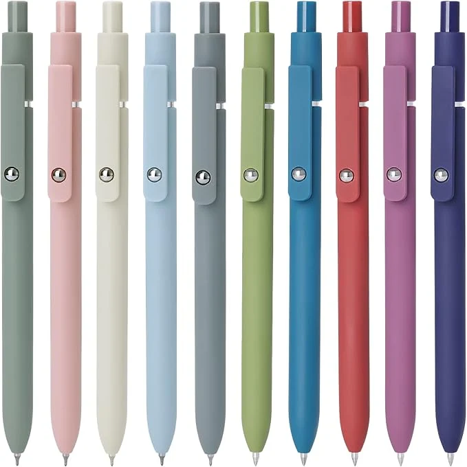 Exclusive FIOVER Gel Pens 10pcs 0.5mm Quick Dry Black Ink Fine Point Smooth Writing Pens High-End Series Ballpoint for Office School Supplies Morandi Retro About ThisOverview Optimized