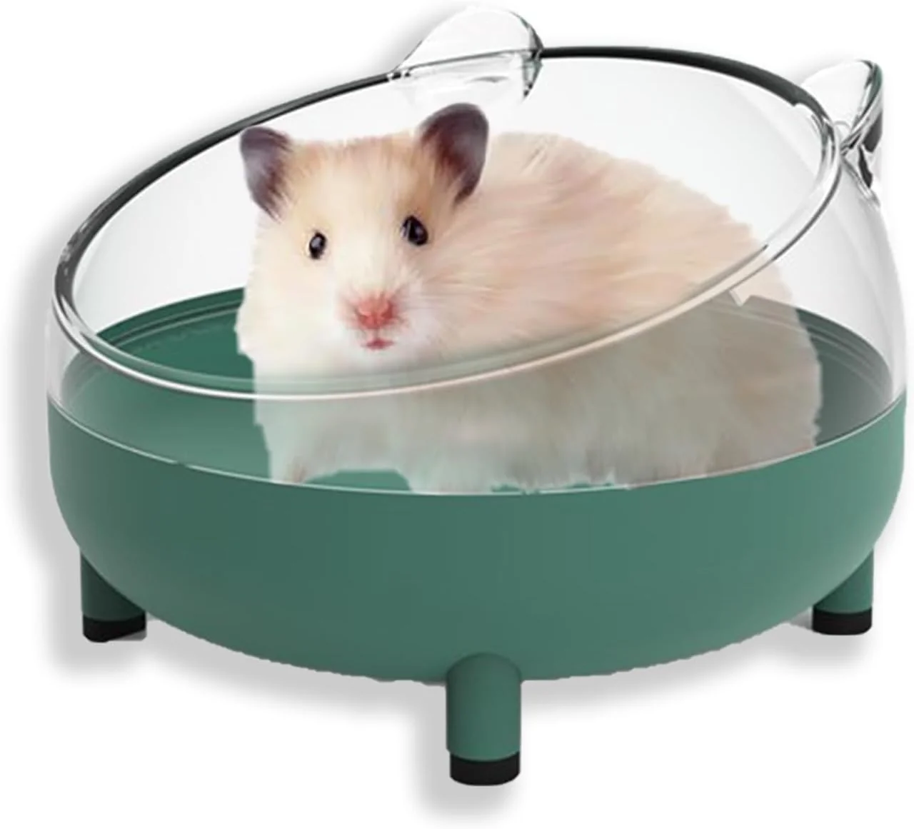 Quality Meow Woof Hamster Sand Bath Container Large Sandbox Toilet Gerbil Batheoom Tiny Chinchilla Dust Bathtub Sand Bath Box for Hamster Cage Accessories 6.5 Inch-Dark Green User-Friendly