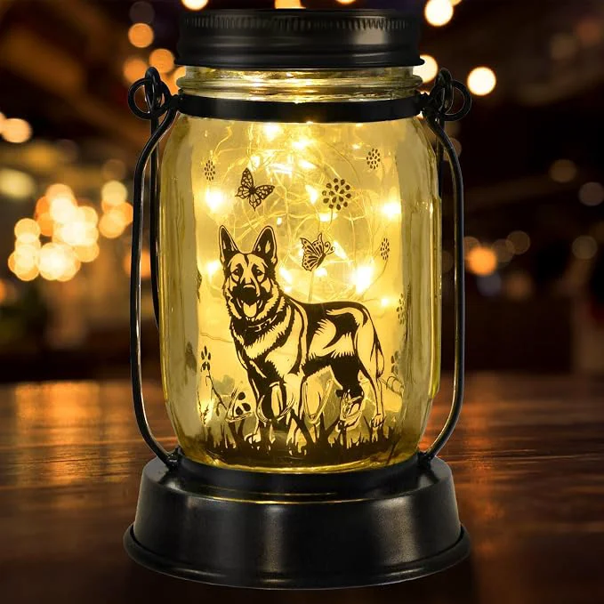 Secure German Shepherd Gifts for Women Men German Shepherd Solar Lanterns Dog Mom Lightweight