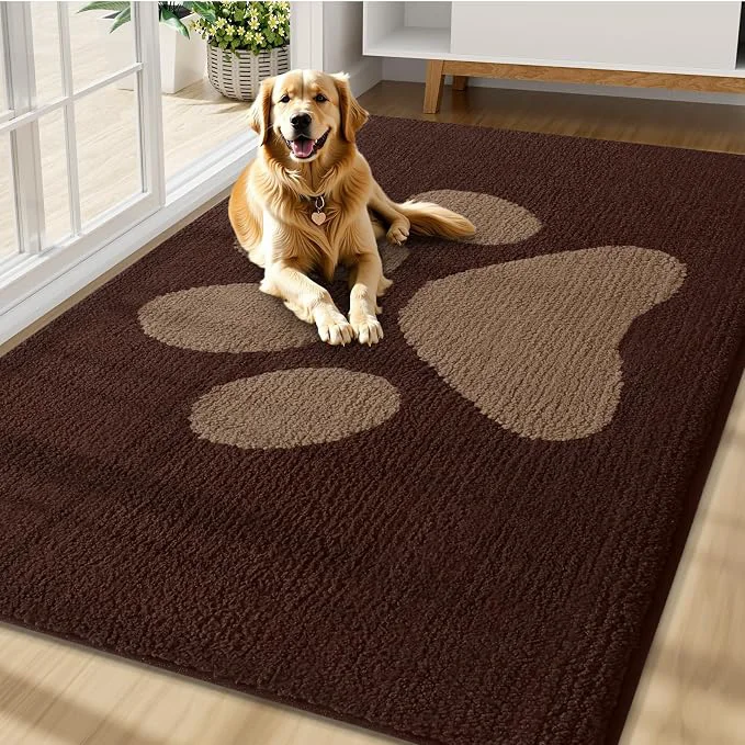 Sustainable Buganda Dog Door Mat for Muddy Paws Absorbent Dirt Trapper Non Slip Indoor Expertly Made