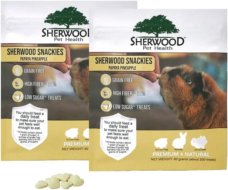 Relaxed Sherwood Pet Health Snackies for Chinchillas Rabbits Guinea Pigs Grain- Fruit Low Sugar and High in Fiber Treats in Multiple Flavors First-Class