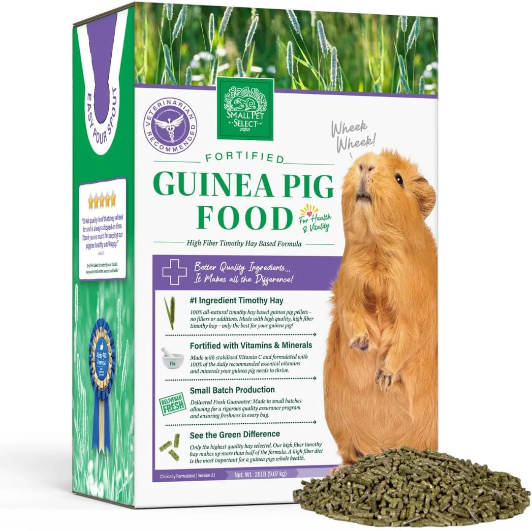Enhanced Small Pet Select Guinea Pig Food Pellets 20 Lb. Fine