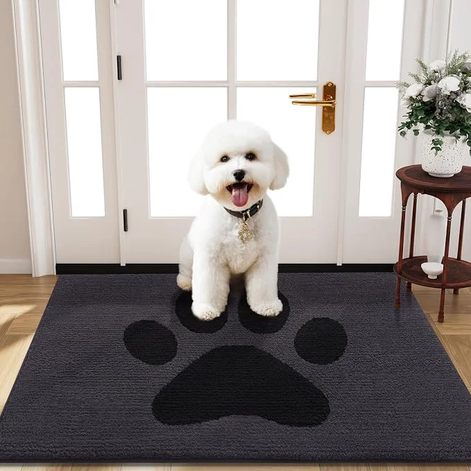 Breathable Buganda Dog Door Mat for Muddy Paws Absorbent Dirt Trapper Non Slip Indoor Exceptional