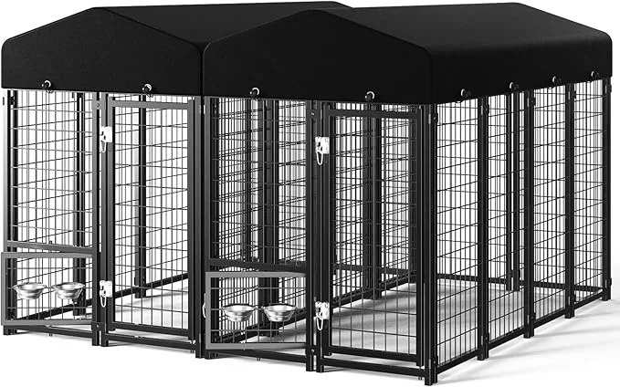 Clean 2PCS Dog Kennel Outdoor Large Outside Dog Kennel Optimized