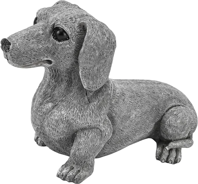 Powerful Dachshund Statue 6.7” x 4.7” Garden Decor Sophisticated