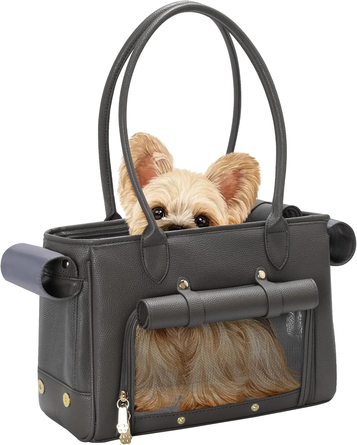 Green Minsong Fashion Pet Carrier Purse for Small Cat and Dog Luxury Pu Soft-Sided Tote Bag with Large Pockets for Dogs and Puppies Black 13.6 L x 6 W x 10.0 H Optimized