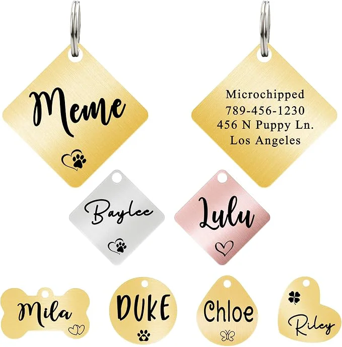 Classic Ultra Joys Dog ID Tag Custom Dog Tag Personalized Cat Tag Pet ID Tag Healthy