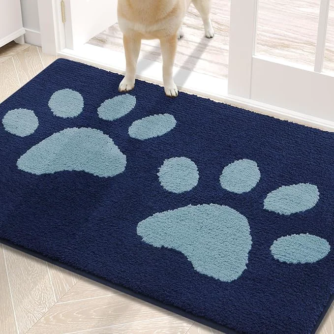 Next-Generation Buganda Dog Door Mat for Muddy Paws Absorbent Dirt Trapper Washable Indoor Professional